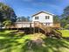 Large deck overlooks a spacious backyard at 3188 Village Glen Dr, Snellville, GA 30039