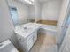 Bathroom with a bathtub, single sink vanity and tile floor at 6531 Arbor Gate Sw Dr # 12, Mableton, GA 30126