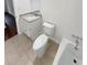 Bathroom with granite countertop, tiled floor, and bathtub at 6520 Roswell Rd # 68, Atlanta, GA 30328