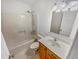 Bathroom with tub, vanity, and mirror at 120 Blackberry Run, Fayetteville, GA 30214