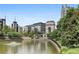 Picturesque pond and manicured landscaping in the community at 401 16Th Nw St # 1157, Atlanta, GA 30363