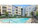 Inviting community pool with lounge chairs at 401 16Th Nw St # 1157, Atlanta, GA 30363