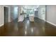 Open concept kitchen with white cabinets and island at 2492 Brentwood Ct, Decatur, GA 30032