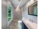 Updated bathroom with a walk-in shower and modern vanity at 2492 Brentwood Ct, Decatur, GA 30032