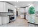 Updated kitchen with white cabinets and granite countertops at 6925 Keswick Ct, Cumming, GA 30040