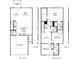 Two-story home floorplan with 3 bedrooms and 2.5 bathrooms at 1600 Flint River Place Se Se Pl, Smyrna, GA 30126