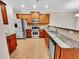 Modern kitchen featuring stainless steel appliances and granite countertops at 4206 Weavers White Ln # 17, Austell, GA 30106