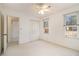 Spacious bedroom with double closets and ceiling fan at 201 Vistawood Ln, Marietta, GA 30066