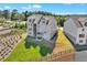 Aerial view of house and backyard at 1610 Habersham Villa Dr, Cumming, GA 30041