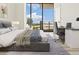 Bedroom with city view and built-in workspace at 788 W Marietta Nw St # 714, Atlanta, GA 30318