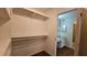 Large closet with built-in shelving and bathroom access at 3010 Parc Lorraine, Lithonia, GA 30038
