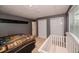 Basement bedroom with double closets and crib at 377 Mill Ridge Way, Lawrenceville, GA 30046