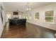 Spacious living room with hardwood floors and a fireplace at 2248 Annes Lake Cir, Lithonia, GA 30058