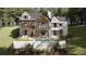 Luxury home with a large backyard, pool, and stone retaining wall at 841 Woodvale Pt, Suwanee, GA 30024