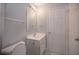 Clean bathroom with white vanity, toilet and shower at 2100 Meadow Peak Rd, Duluth, GA 30097
