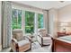 Relaxing sitting area in bedroom with wooded views at 105 Summerlin Dr, Canton, GA 30115