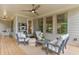 Spacious deck with seating area and view of backyard at 105 Summerlin Dr, Canton, GA 30115