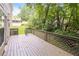 Wooden deck overlooks a private backyard at 4245 Brandy Ann Dr, Acworth, GA 30101