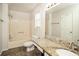 Clean bathroom, granite countertop, and shower/tub at 4245 Brandy Ann Dr, Acworth, GA 30101