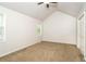 Spacious bedroom with vaulted ceiling and carpet flooring at 4245 Brandy Ann Dr, Acworth, GA 30101