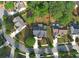 Aerial view of residential neighborhood with houses at 923 Buckhorn Bnd, Locust Grove, GA 30248