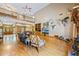 Open living room with hardwood floors and a loft at 3651 Chandler Haulk Rd, Loganville, GA 30052