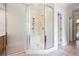Spacious bathroom with a large shower and a built-in seat at 3651 Chandler Haulk Rd, Loganville, GA 30052