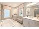 Elegant bathroom with double vanity and free-standing bathtub at 1432 Fairmont Ave, Atlanta, GA 30318