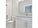 Simple bathroom with white vanity, toilet, and bathtub at 4215 Tattnall Run, Acworth, GA 30101