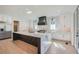 Modern kitchen with large island and stainless steel appliances at 4215 Tattnall Run, Acworth, GA 30101