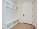 Built-in bench with cubbies in entryway at 4215 Tattnall Run, Acworth, GA 30101
