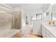 Spa-like bathroom with walk-in shower and soaking tub at 263 Arwen Drive Lot 65, Mcdonough, GA 30252