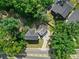 Aerial view of a modern home nestled in a lush, tree-lined neighborhood at 1940 Fellowship Rd, Tucker, GA 30084