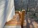 Exterior stairs leading to backyard, wooden construction at 270 Crosstree Ln, Atlanta, GA 30328