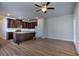 Living room with hardwood floors and ceiling fan at 6116 Ripple Way # 47, South Fulton, GA 30349