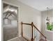 Upper level hallway with staircase and bonus room at 6159 Fernstone Nw Ct, Acworth, GA 30101