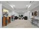 Finished basement with a home theater and game area at 6159 Fernstone Nw Ct, Acworth, GA 30101
