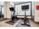 Modern gym with Peloton bikes at 955 Juniper Ne St # 4027, Atlanta, GA 30309