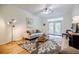 Light and airy living room with access to patio at 955 Juniper Ne St # 4027, Atlanta, GA 30309