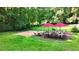 Landscaped yard with patio furniture at 3525 Hamilton Mill Rd, Buford, GA 30519