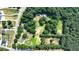 Aerial view of property with home and pool, near other houses at 3525 Hamilton Mill Rd, Buford, GA 30519