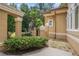 Landscaped walkway leading to home's exterior at 1608 Golden Creek Sw Ct, Conyers, GA 30094