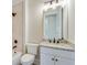 Bathroom with a granite vanity and a shower/tub combo at 929 Hilltop Park Ct, Dacula, GA 30019