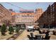 Outdoor community space with seating and landscaping near Ponce City Market at 620 Glen Iris Ne Dr # 205, Atlanta, GA 30308
