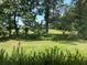 Spacious backyard with lush green grass and mature trees at 410 Kilcrease Rd, Auburn, GA 30011
