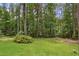 Expansive backyard with lush greenery and a wooded backdrop at 881 Rockbridge Sw Rd, Lilburn, GA 30047