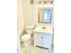 Clean bathroom with white vanity and marble-look floors at 4701 Flat Shoals Rd # 68D, Union City, GA 30291