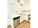 Modern kitchen with white cabinets, stainless steel dishwasher at 4701 Flat Shoals Rd # 68D, Union City, GA 30291