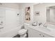 Clean bathroom with a bathtub, shower, and updated vanity at 6375 Rosetta Dr # 86, South Fulton, GA 30331