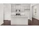 Modern kitchen with gray cabinets and granite countertops at 6375 Rosetta Dr # 86, South Fulton, GA 30331